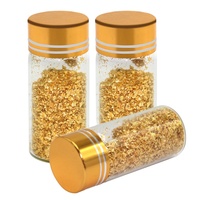 1g 99% Flocons de feuilles d'or pur 24k pour la beauté du visage Cosmétiques pour la décoration de gâteaux alimentaires Grands flocons comestibles Flocons d'or 24K