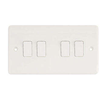 VNX Wholesale Comfortable Design 13A White 3 Pin Flat Plug Outlet Electric Wall Socket With Rcd Protection