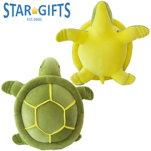 Peluche tortue marine verte et jaune fantaisie, tortue en peluche douce avec un motif de coquille élégant - Product Image 6