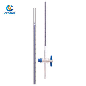 ก๊อกปิด-เปิดสารเคมีแบบตรงชนิด PTFE ยี่ห้อ CORDIAL พร้อมบัลลาสต์แบบ E และขีดบอกปริมาตรถาวร สำหรับใช้ในห้องปฏิบัติการ - Product Image 1