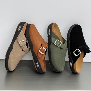 Baotou Outer Wear Soft-Tread Anti-Slip Half-Boot Thick Bottom One-Piece Flat Bottom Shoes Couple <b>Sandals</b> - Product Image 1