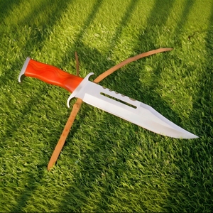 Couteau de survie RAM <span class=keywords><strong>BO3</strong></span>, couteau tactique robuste en acier inoxydable pour l'extérieur, avec étui en cuir, OEM pour le camping et l'aventure - Product Image 2