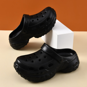 Women's <b>Crocs</b> Thick Soled EVA Non Slip Closed Toe Summer Slippers Size 33 40 White Pink Black Beige <b>Light</b> Blue - Product Image 2