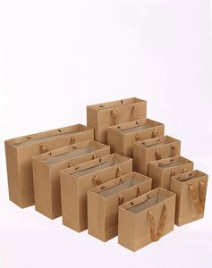 Bolsas de Papel Kraft Desechables para Regalos, Ropa y Compras, de Alta Calidad, Fabricadas en China, con Impresión de Logotipo Personalizado y Asas - Product Image 4