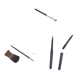 Juego de brochas de maquillaje, brochas de maquillaje facial, mango con forma redonda y cerdas para colorete, iluminador, sombra de ojos y corrector - Product Image 4