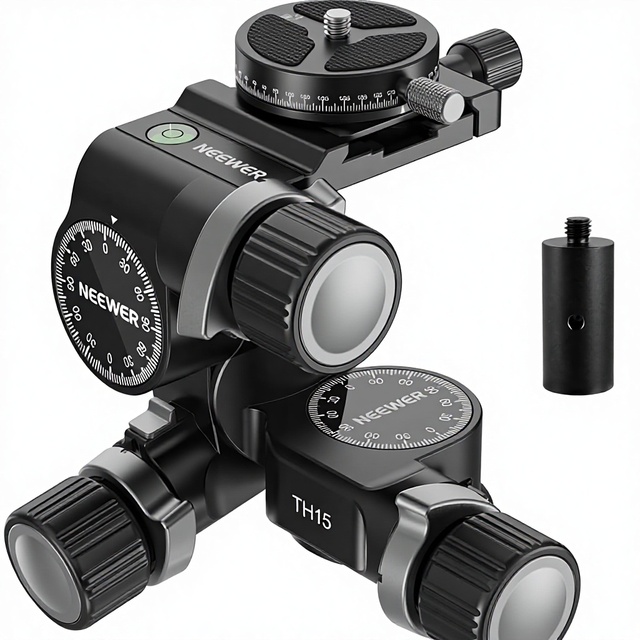 NEEWER TH15 3-Way Geared Tripod Head