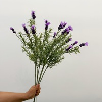 Bunga Lavender Buatan Provence 3 Cabang, Dekorasi Rumah, Rangkaian Bunga Pernikahan, Perayaan Festival