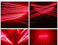 Projecteur Laser Mobile 8 Yeux Rouge de Haute Qualité 500mW, Spectacle Laser Rouge pour DJ, Concert, Fête, KTV