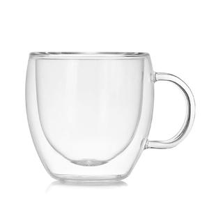 Tasses à espresso à double paroi faites à la main de 200 ml, en céramique borosilicate de haute qualité, avec couvercle et cuillère, design moderne pour les ventes chaudes, crème glacée - Product Image 5