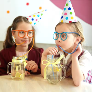 <span class=keywords><strong>Lunettes</strong></span> de fête intéressantes jetables colorées paille fête <span class=keywords><strong>pailles</strong></span> fantaisie pour décorations de fête gobelet avec paille - Product Image 1