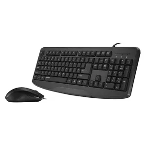 Rapoo NX1720 Set Keyboard dan Mouse NX1720, berkabel USB 104 tombol optik tahan air untuk kantor