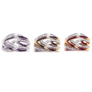 Bague de fiançailles et de mariage tendance pour femme en or blanc massif 18 carats avec diamants naturels sertis pavé – Design « Beloved Bride » - Product Image 4