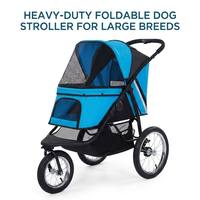 Vente en gros de poussettes pour chiens de grande taille avec roues en caoutchouc de 12 pouces, amortisseurs, robustes, pour chiens de 132 lb et races XL