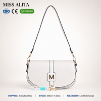 Sac bandoulière rétro brillant Miss Alita 2026, inspiré des créateurs, sac à main de luxe pour femme, pochette, faible MOQ