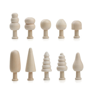 Ornements d'arbre de Noël en bois, couleur naturelle, forme de champignon, figurines décoratives suspendues pour la maison, artisanat, décoration de festival - Product Image 2