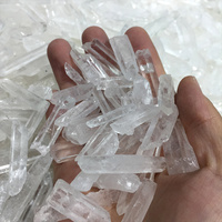 Venta al por mayor natural claro lemurian de duro varita de curación de cristal de cuarzo punto metafísica