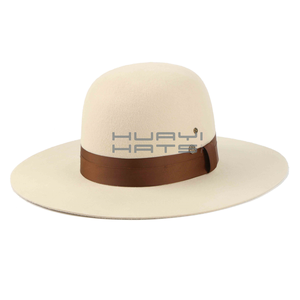 <span class=keywords><strong>Cappello</strong></span> Fedora da <span class=keywords><strong>Uomo</strong></span> in Pura Lana di Lusso con Tesa Larga Personalizzato all'Ingrosso di Huayihats - Product Image 6