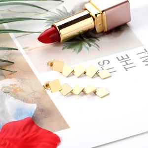 Ason Prix de Gros Nouveau Design Bijoux en Acier Inoxydable Plaqué Or 18K Pendentif Longues Boucles d'Oreilles Pendantes pour Femmes et Filles - Product Image 5