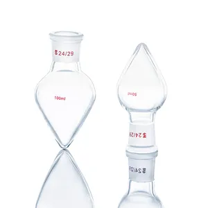 高品质实验室玻璃器皿10毫升25毫升50毫升100毫升150毫升250毫升玻璃单颈梨形烧瓶