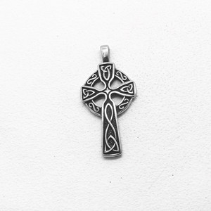 yunnique Celtic <b>Cross</b> Pendant Necklace Stainless Steel Unisex Fashion Jewelry 316L Metal <b>Chain</b> For Men Women Trendy Design - Product Image 5