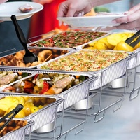 OEM ODM Fournitures de Traiteur Plateau de Service pour Mariage Support Jetable Chauffe-Plats Chauffe-Plats Ensemble Buffet