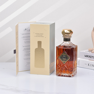 Boîte à vin pliable avec fermeture magnétique et logo personnalisé OEM - Emballage en papier écologique pour XO Whisky et spiritueux haut de gamme en gros - Product Image 1