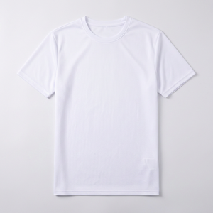 Camiseta Blanca de Cuello Redondo y Manga Corta, Unisex, Transpirable, Absorbente de Humedad, Poliéster, Corte Regular, para Todas las Temporadas, Servicio OEM - Product Image 1