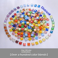 Mosaïque DIY : Carreaux vitrifiés faits main de 1 cm, pierres de verre colorées, matériaux de patchwork pour enfants, décoration intérieure, rentrée scolaire, salon