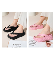Tongs d'été personnalisées avec logo pour femmes, semelle épaisse, coussin EVA, antidérapantes, légères et respirantes