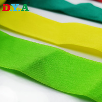 Faible MOQ, Grand Stock, Emballage de Détail, Élastique Pliable Uni Coloré pour Vêtements et Nœuds pour Cheveux