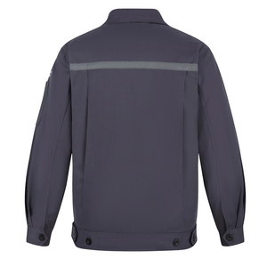 Logotipo personalizado Hiv Vis camisa chaqueta de carga uniforme tela ropa de trabajo uniforme con cinta reflectante - Product Image 6