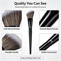Pinceau de contour angulaire OEM ODM professionnel à poils doux, logo personnalisé, vente en gros, végétalien, marque privée, pinceau de contour individuel