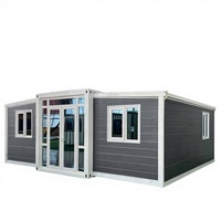 Maison conteneur extensible préfabriquée en acier léger, respirante, taille personnalisable, porte de sécurité, maison mobile moderne et portable