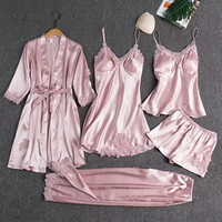 Ensemble de pyjamas en dentelle imprimée pour femmes, de haute qualité, ample et confortable, pour la maison, respirant, vente en gros