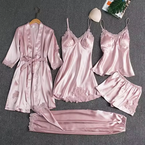 Conjunto de Pijamas de Encaje para Mujer, de Alta Calidad, con Estampado, Holgado, Cómodo, Transpirable, para el Hogar - Product Image 1