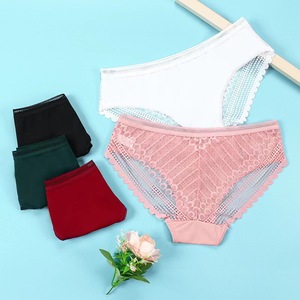 <span class=keywords><strong>Slip</strong></span> <span class=keywords><strong>Donna</strong></span> a Vita Bassa in Seta Ghiaccio a Righe, Senza Cuciture, Taglie Forti, con Pizzo Trasparente - Disponibili in 5 Colori - Hot Sale - Product Image 2