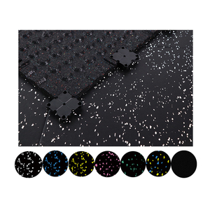 Giảm tiếng ồn màu đen EPDM Dot phòng tập thể dục cao su sàn gạch mat - Product Image 3