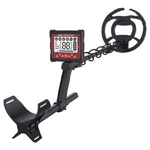 Détecteur de métaux professionnel en plastique noir et rouge, pour adultes, haute sensibilité, recherche de pièces d'or et d'argent, GT858H - Product Image 1