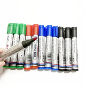 Caneta marcador permanente industrial, granel por atacado 3200 modelo preto vermelho azul verde canetas para metal
