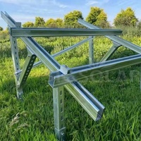 Structures de montage au sol solaires Q235B, rails en acier galvanisé en forme de U