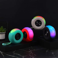 Nouveauté, haut-parleur sans fil portable en tissu avec lumière RGB, sport et plein air, TF FM 6,5 W