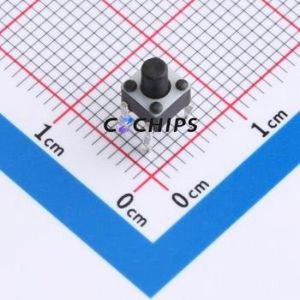 F1B060211S Tactile Switch Through hole Component THT-4P,4.5x4.5mm Switch Single Pole Single Throw Round Button 2.6N Through Hole - Product Image 1