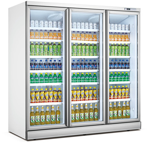 コンビニエンスストア123直立ガラスドア商業飲料ディスプレイチラーフリーザークーラー冷蔵庫 - Product Image 1