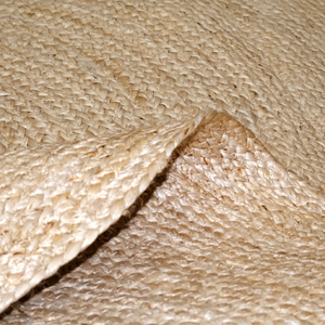 Tapis rond en jute tressé écologique, couleur unie, style moderne, tapis de sol pour salon, antidérapant, à poils ras, épaisseur moyenne - Product Image 4
