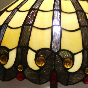 LongHuiJing Stained Glass <b>Lamp</b> Tiffany Home <b>Table</b> <b>Lamps</b> With Resin Horse <b>Base</b> Creative Handcrafted Desk Lights - Product Image 5