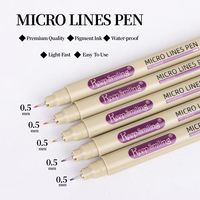 Ensemble de stylos techniques Keep Smiling 12 couleurs 0,5 mm, stylos à micro-lignes colorés de haute qualité pour l'illustration, le dessin et le traçage de lignes