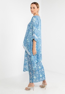 Elegante Completo Due Pezzi Floreale con Motivo <span class=keywords><strong>a</strong></span> Nuvole per Donna, Blusa Stampata e Gonna Lunga, Abbigliamento Islamico Modesto Quotidiano, Set Baju Kurung - Product Image 2