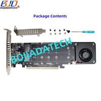 Tarjeta de Expansión PCI-E 4.0 16X a 4 * M.2 Key-M con Ventilador de Refrigeración para SSD NVMe M2 2280, Compatible con Bifurcación PCIe X4X4X4X4