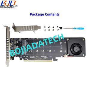 PCI Express PCI PCI 16X เป็น4 * NGFF <span class=keywords><strong>M</strong></span>.2 Key-<span class=keywords><strong>M</strong></span> 2280 22110 M2 NVMe SSD อะแดปเตอร์การ์ดจู่โจมพร้อมพัดลม PCIe X4X4X4X4 bifurcation - Product Image 6