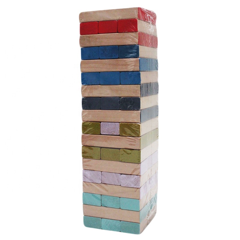 Top Selling Board Game Wooden Tumbling Block Stacking Tower Toy for Kids